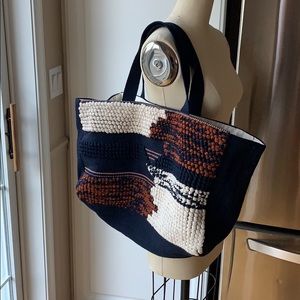 Zara knit tote bag